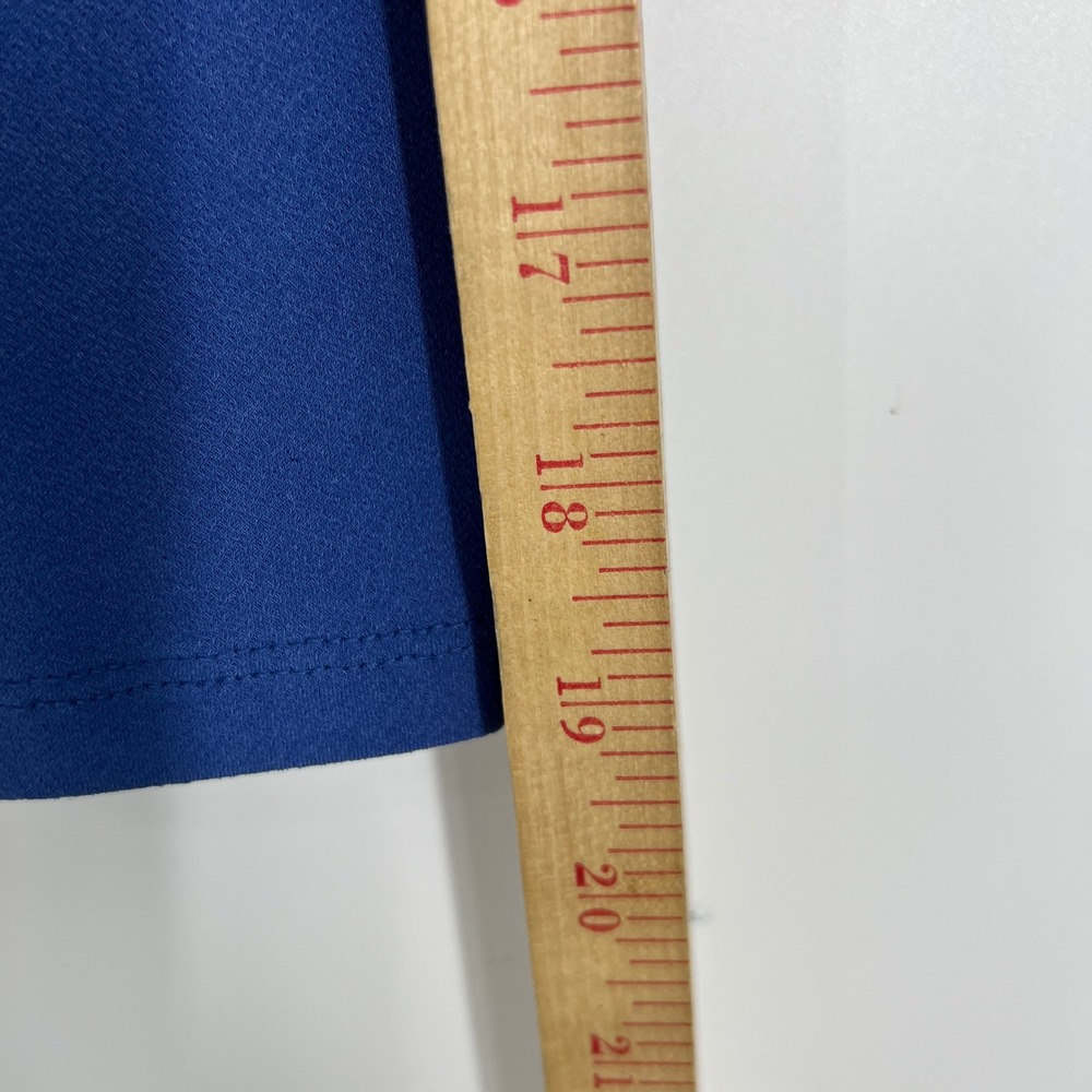 White House Black Market Royal Blue Pleated Blouson Long Sleeve Cropped Blouse S - Picture 10 of 10